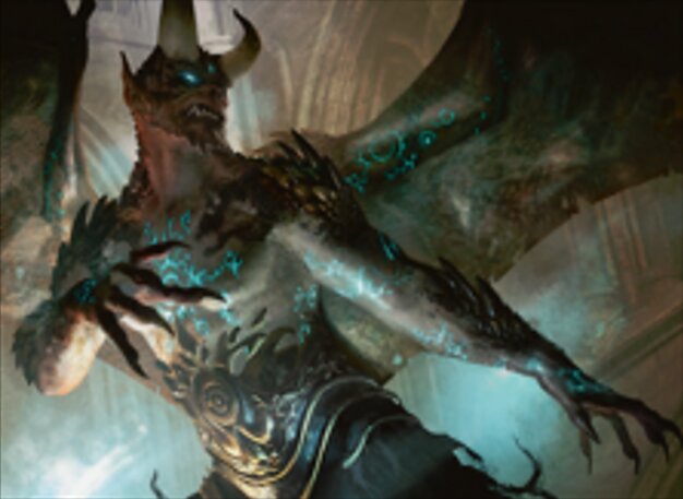 Rune-Scarred Demon - Foundations Magic: The Gathering Card - Creature — Demon by Michael Komarck