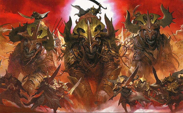 Sandsteppe War Riders - March of the Machine Commander Magic: The Gathering Card - Creature — Human Warrior by Kekai Kotaki