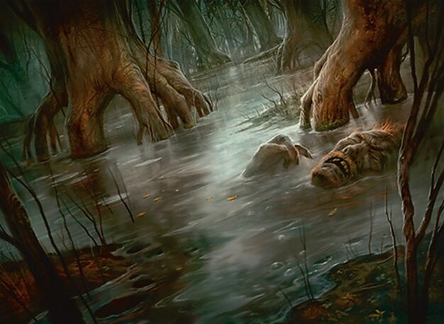 Bojuka Bog - Tarkir: Dragonstorm Commander Magic: The Gathering Card - Land by Howard Lyon