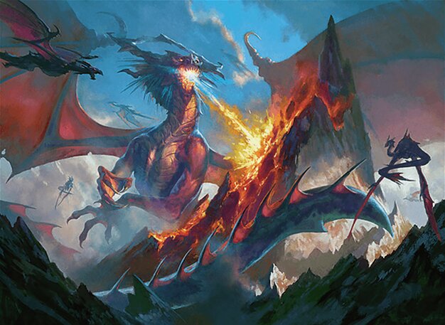 Dragon's Fire - Foundations Jumpstart Magic: The Gathering Card - Instant by Diego Gisbert
