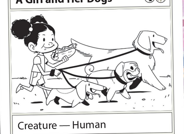 A Girl and Her Dogs