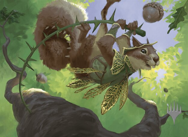 Thornvault Forager - Bloomburrow Promos Magic: The Gathering Card - Creature — Squirrel Ranger by Mark Behm