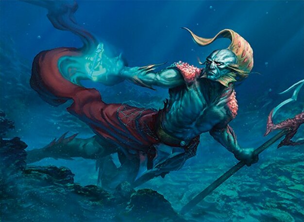 Thrasios, Triton Hero - Commander Legends Magic: The Gathering Card - Legendary Creature — Merfolk Wizard by Josu Hernaiz