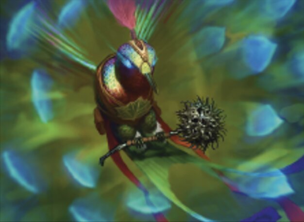 Plumecreed Escort - Bloomburrow Magic: The Gathering Card - Creature — Bird Scout by Manuel Castañón