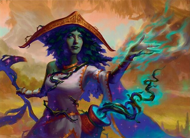 Sythis, Harvest's Hand - Modern Horizons 2 Magic: The Gathering Card - Legendary Enchantment Creature — Nymph by Ryan Yee