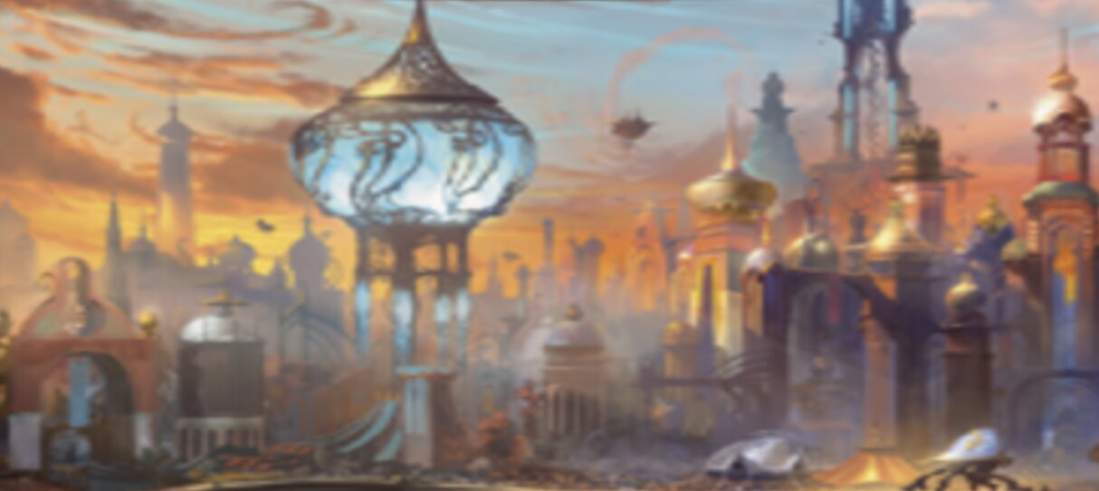 Ghirapur - March of the Machine Commander Magic: The Gathering Card - Plane — Avishkar by David Álvarez