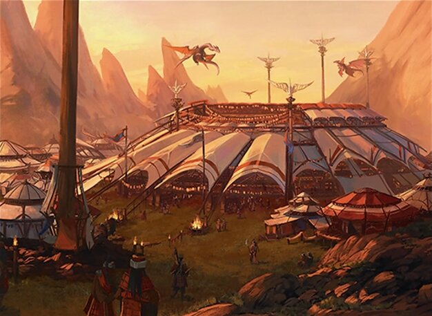 Dalkovan Encampment - Tarkir: Dragonstorm Magic: The Gathering Card - Land by Marina Ortega Lorente