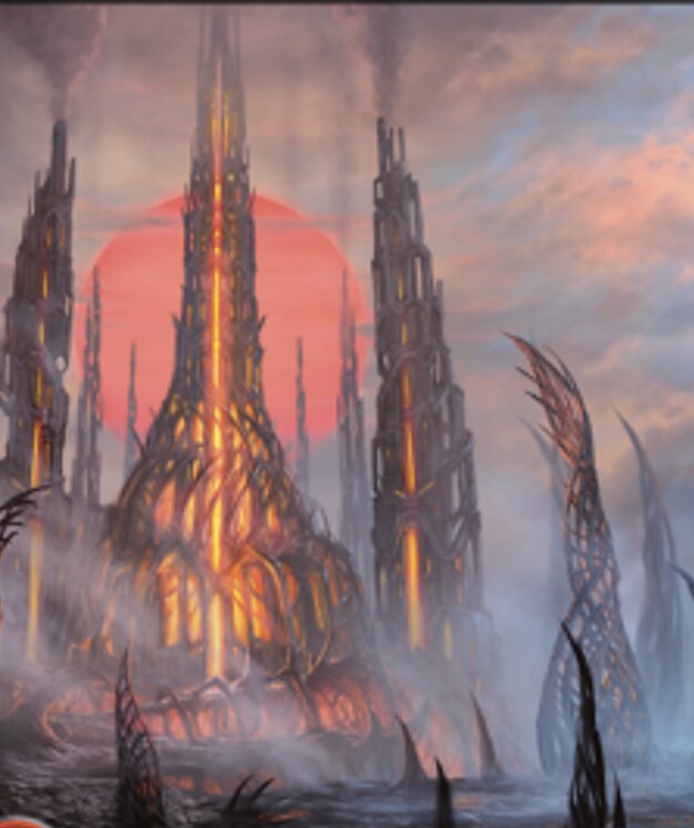 Mountain - Phyrexia: All Will Be One Magic: The Gathering Card - Basic Land — Mountain by Alayna Danner