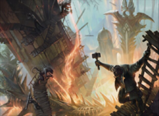 Rebuild the City - March of the Machine: The Aftermath Magic: The Gathering Card - Sorcery by Sergey Glushakov