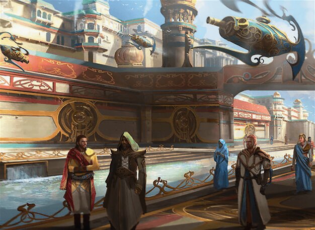 Thopter Spy Network - Aetherdrift Commander Magic: The Gathering Card - Enchantment by Jung Park