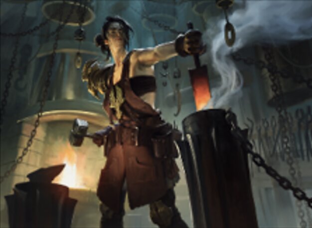 Ayesha Tanaka, Armorer - Dominaria United Commander Magic: The Gathering Card - Legendary Creature — Human Artificer by Aurore Folny