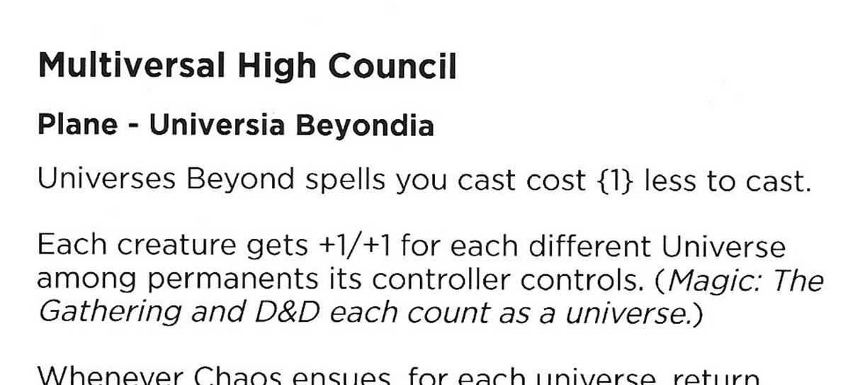 Multiversal High Council