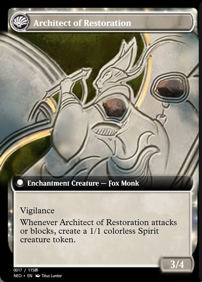 The Restoration of Eiganjo // Architect of Restoration (Magic Online Promos #97897)