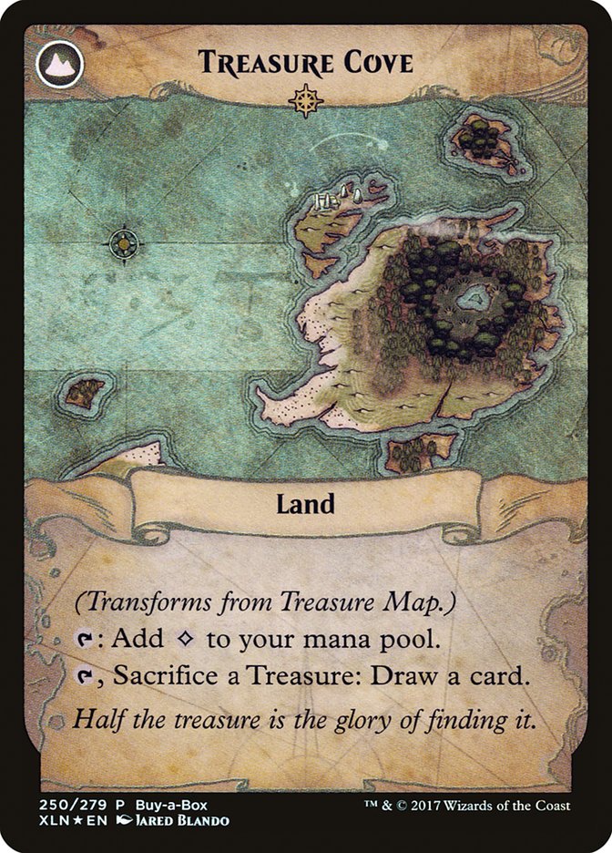 Mapa do Tesouro // Angra do Tesouro (Treasure Map // Treasure Cove) ·  Ixalan (XLN) #250 · Scryfall Magic The Gathering Search