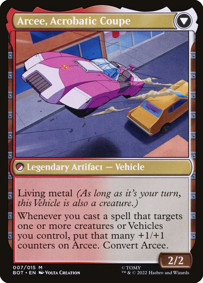 Arcee, Sharpshooter // Arcee, Acrobatic Coupe (Transformers #7)