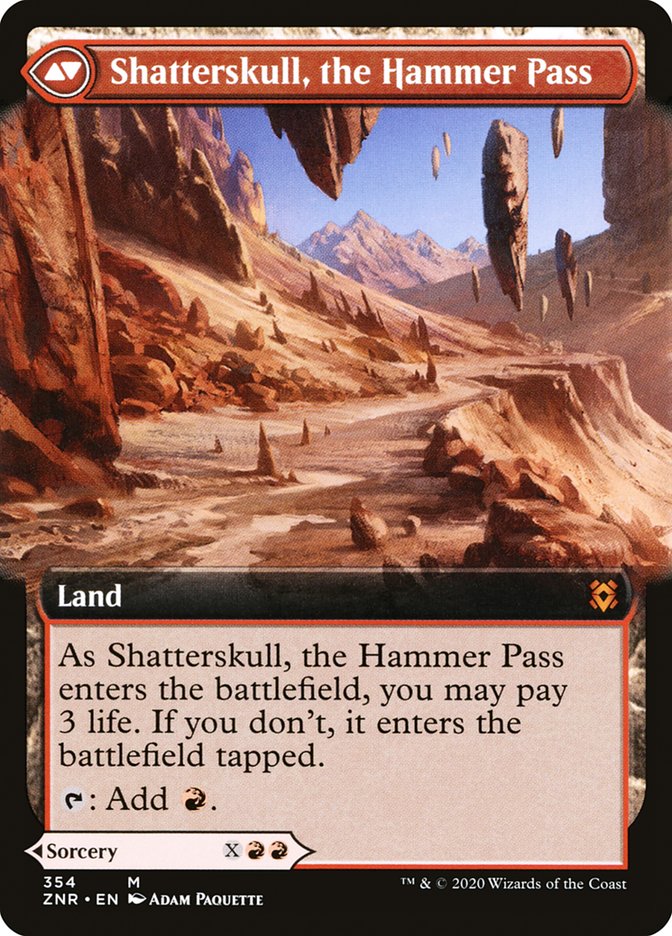 Shatterskull Smashing // Shatterskull, the Hammer Pass (Zendikar Rising #354)