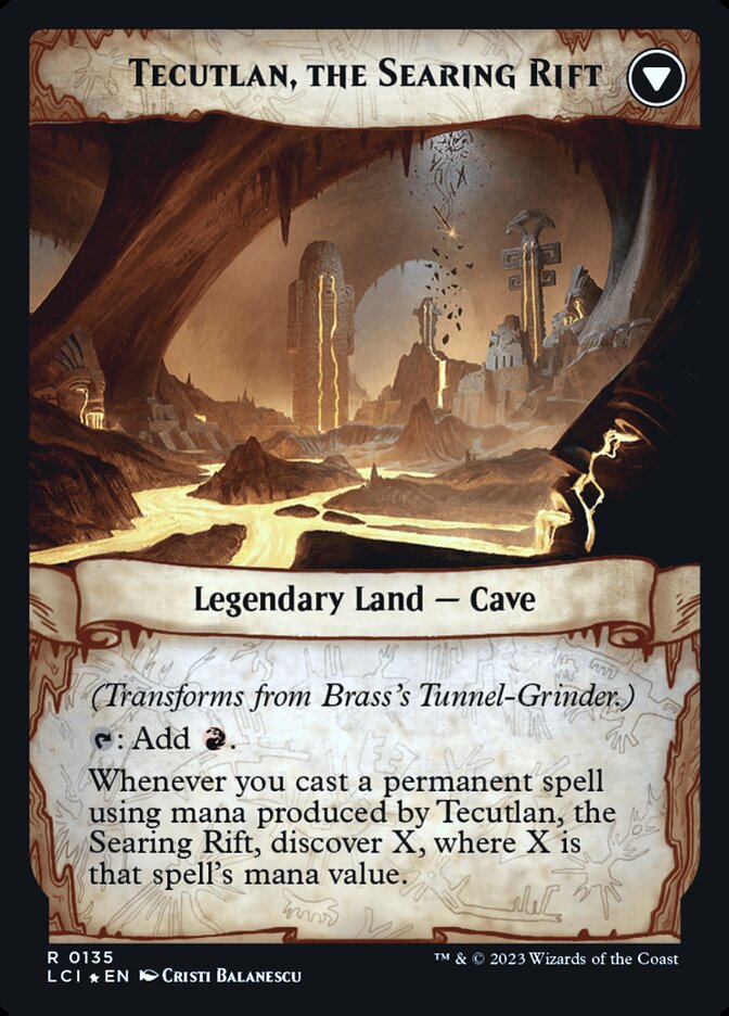 Brass's Tunnel-Grinder // Tecutlan, the Searing Rift (The Lost Caverns of Ixalan Promos #135s)