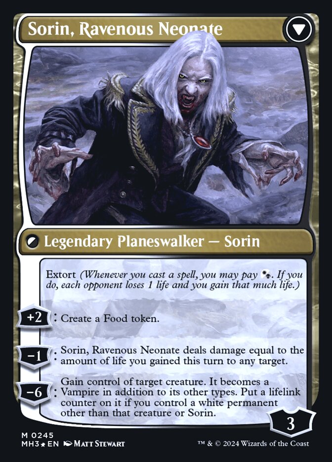 Sorin of House Markov // Sorin, Ravenous Neonate (Modern Horizons 3 Promos #245s)