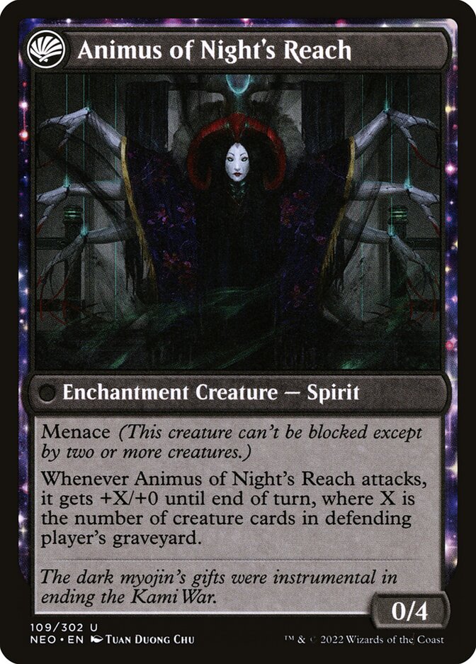 The Long Reach of Night // Animus of Night's Reach · Kamigawa: Neon Dynasty  (NEO) #109 · Scryfall Magic The Gathering Search