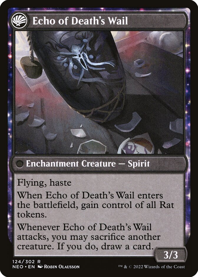 Tribute to Horobi // Echo of Death's Wail (Kamigawa: Neon Dynasty #124)