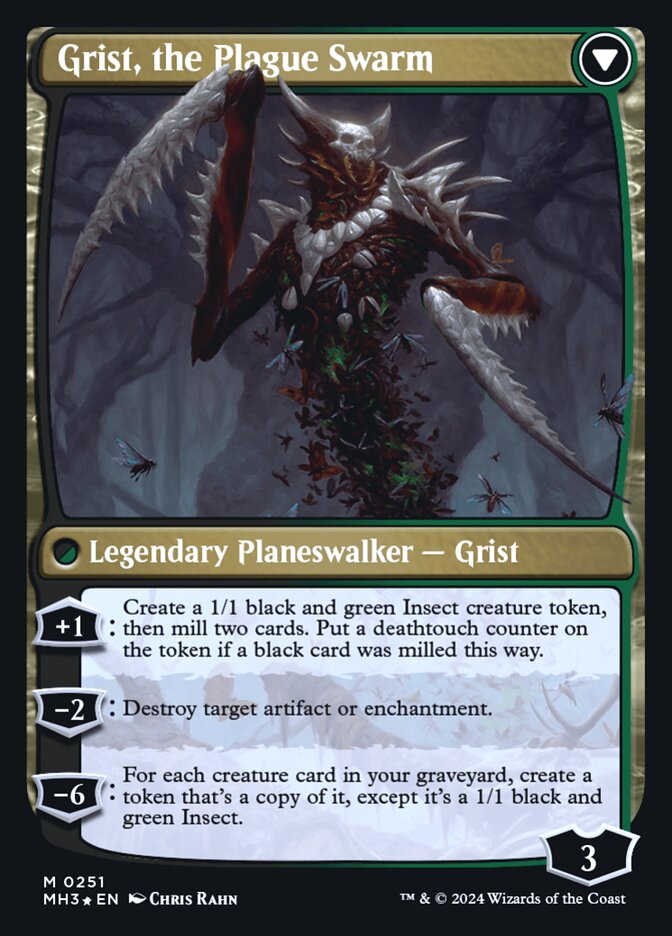 Grist, Voracious Larva // Grist, the Plague Swarm · Modern Horizons 3 ...