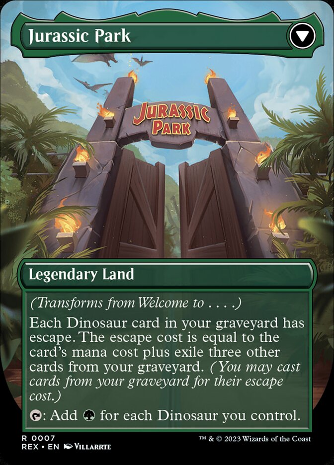 Welcome to . . . // Jurassic Park · Jurassic World Collection (REX) #7 ·  Scryfall Magic The Gathering Search