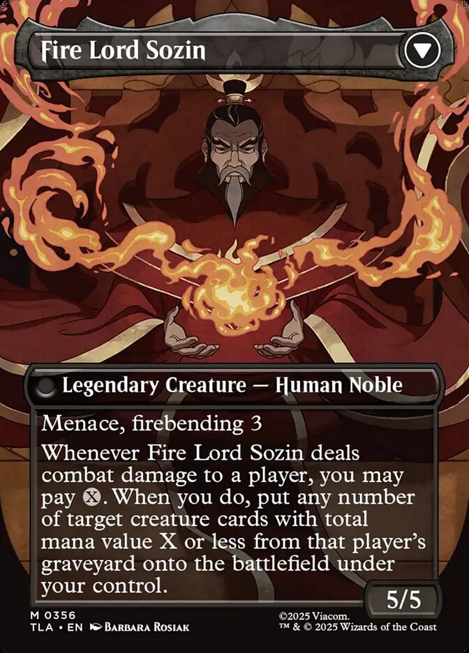 The Rise of Sozin // Fire Lord Sozin - reverse side