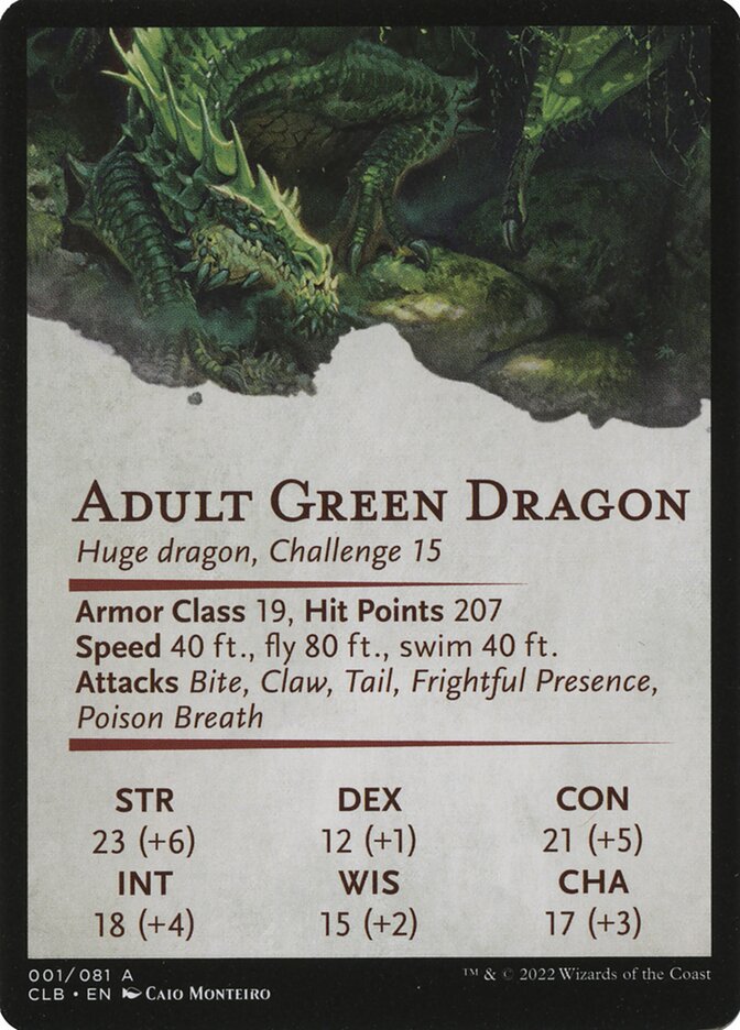 Lurking Green Dragon // Lurking Green Dragon (Battle for Baldur's Gate Art Series #1)