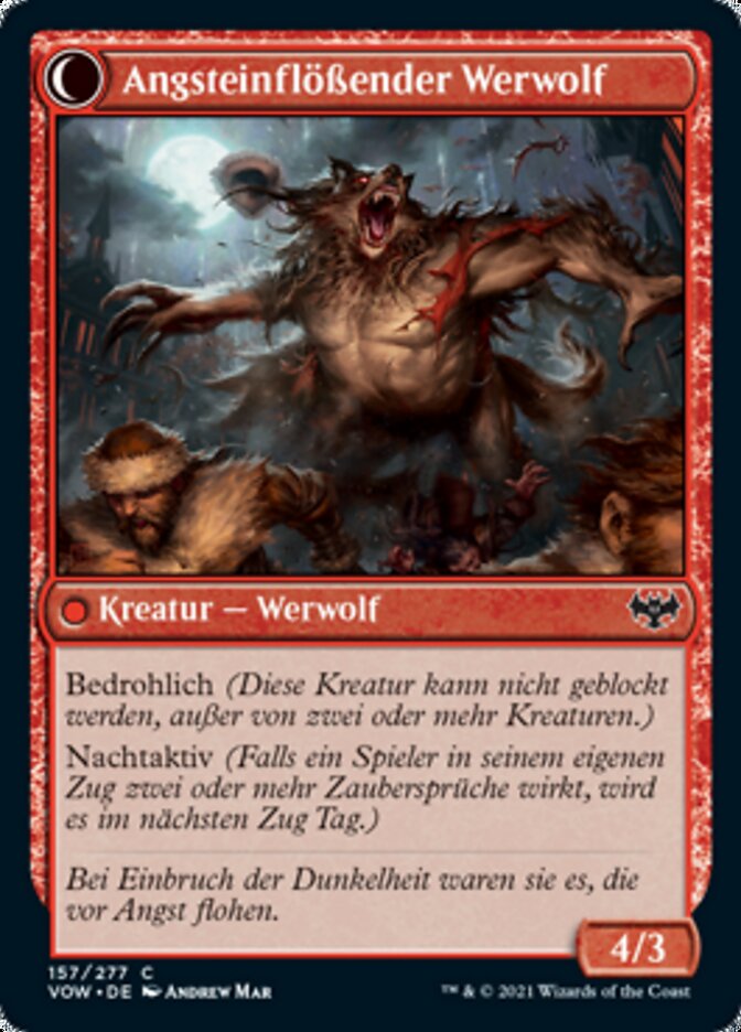 Angsteinflößender Werwolf