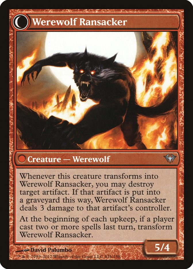 Afflicted Deserter // Werewolf Ransacker (Dark Ascension #81)