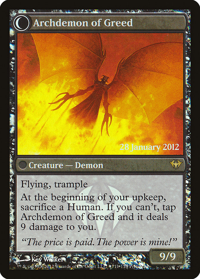 Ravenous Demon // Archdemon of Greed (Dark Ascension Promos #71★)