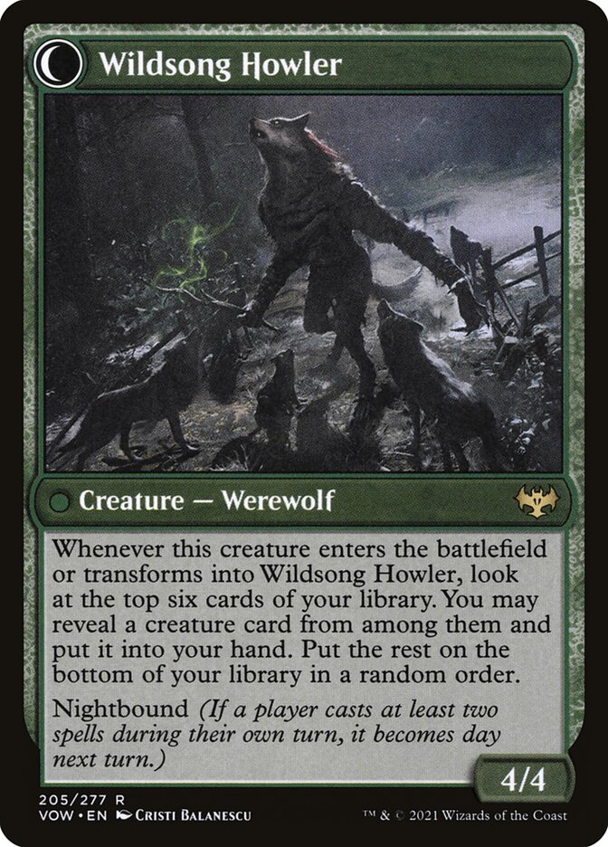 Howlpack Piper // Wildsong Howler (Innistrad: Crimson Vow #205)