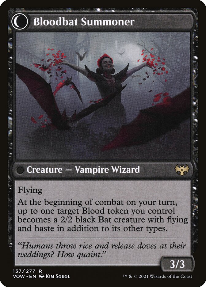 Voldaren Bloodcaster // Bloodbat Summoner (Innistrad: Crimson Vow #137)