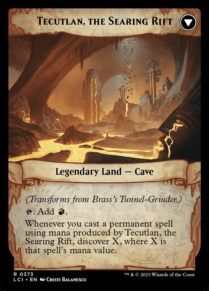 Brass's Tunnel-Grinder // Tecutlan, the Searing Rift (The Lost Caverns of Ixalan #373)