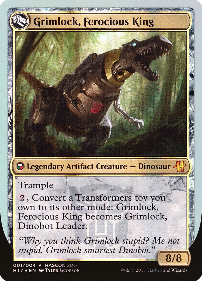 Grimlock, Dinobot Leader // Grimlock, Ferocious King · HasCon 2017 