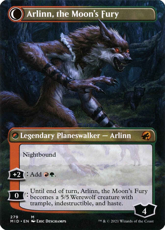 Arlinn, the Pack's Hope // Arlinn, the Moon's Fury (Innistrad: Midnight Hunt #279)