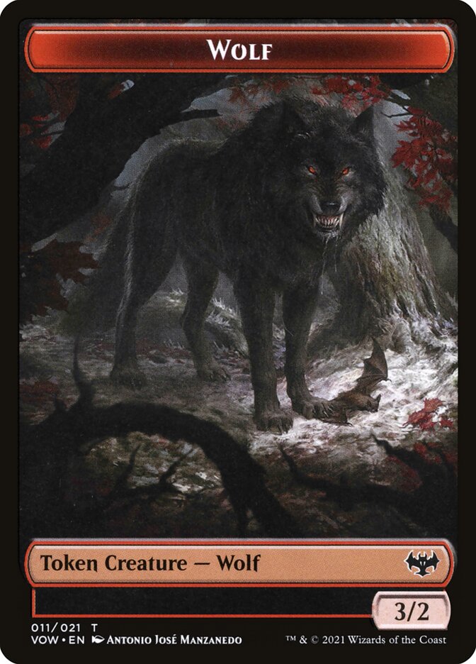 Wolf (Innistrad: Crimson Vow Tokens #11)