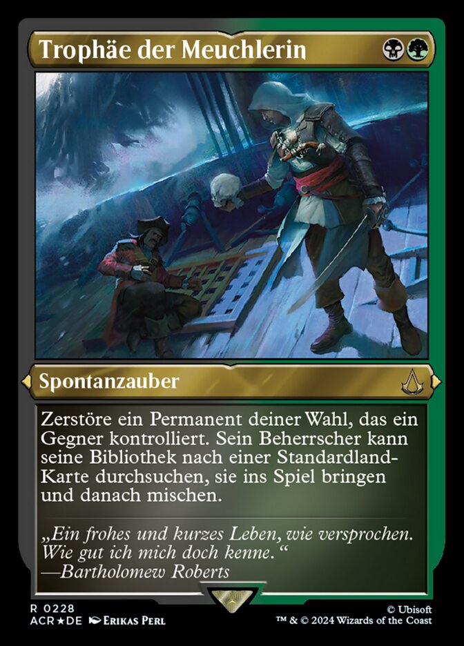 Trophäe der Meuchlerin