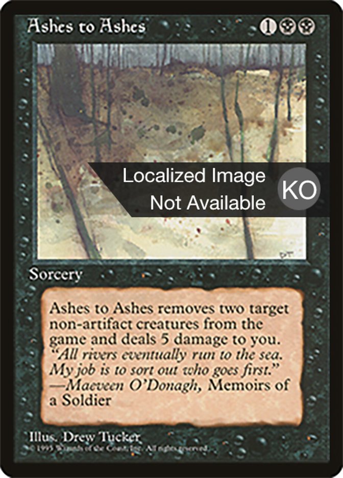 Ashes to Ashes (Fourth Edition Foreign Black Border #119)