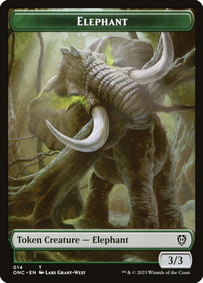 Elephant (Phyrexia: All Will Be One Commander Tokens #14)