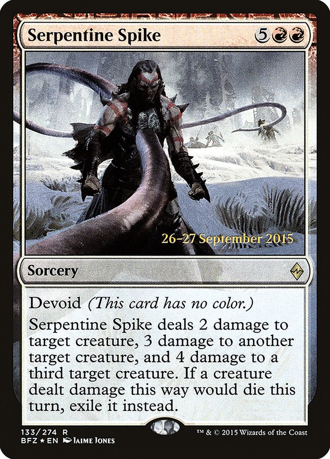 Serpentine Spike (Battle for Zendikar Promos #133s)