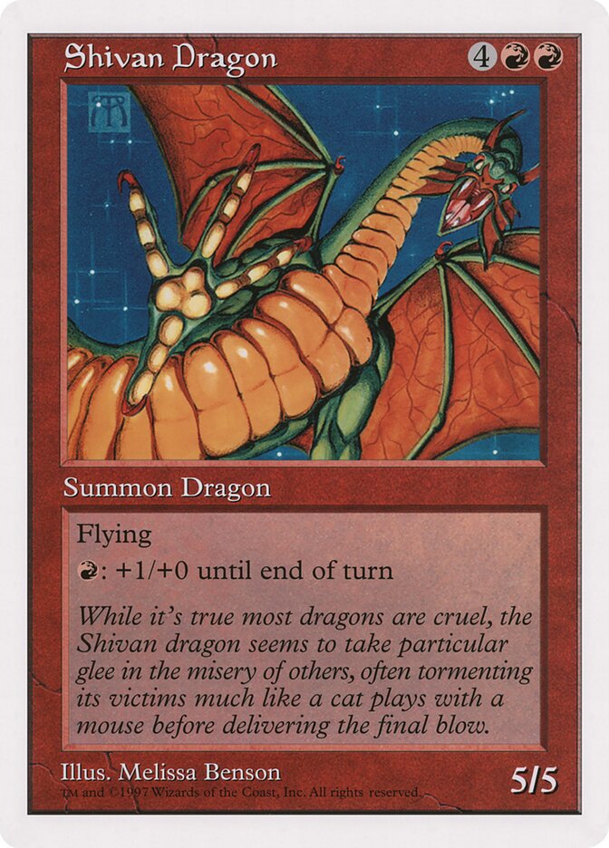 Shivan Dragon (Oversized 90's Promos #5)