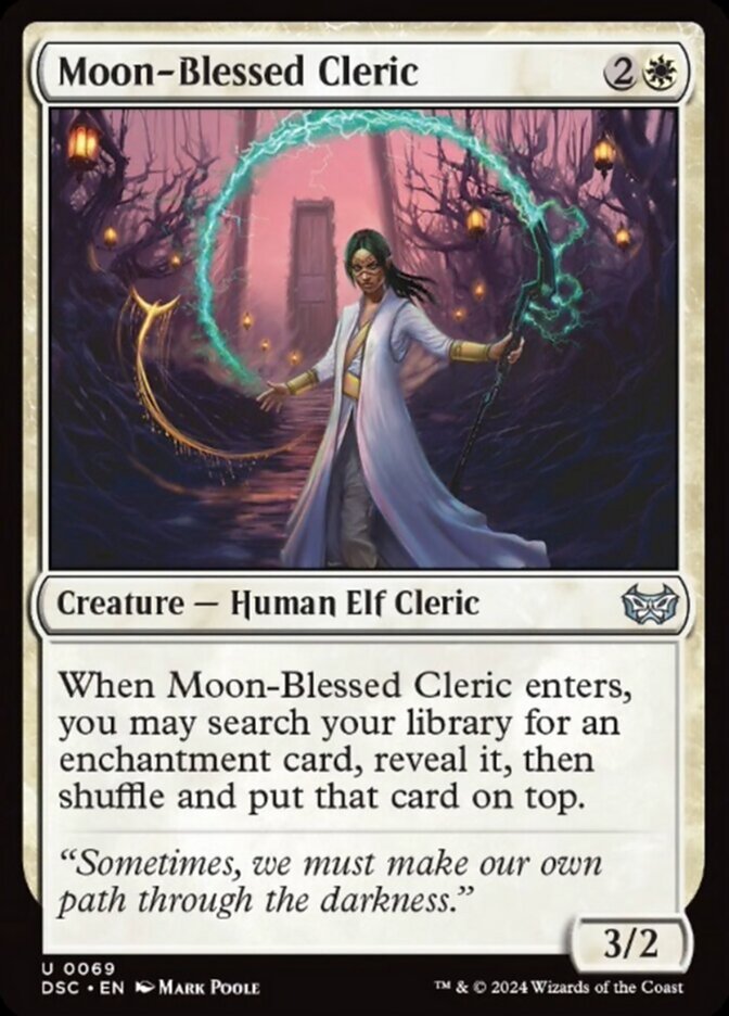 Moon-Blessed Cleric (Duskmourn: House of Horror Commander #69)