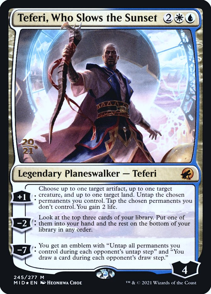 Teferi, Who Slows the Sunset (Innistrad: Midnight Hunt Promos #245s)