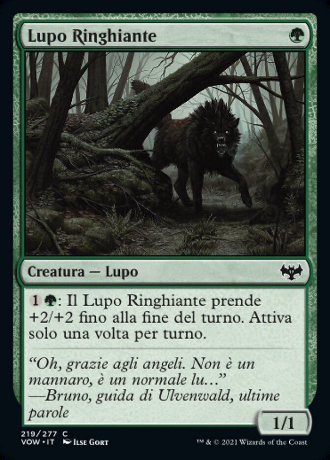 Snarling Wolf (Innistrad: Crimson Vow #219)