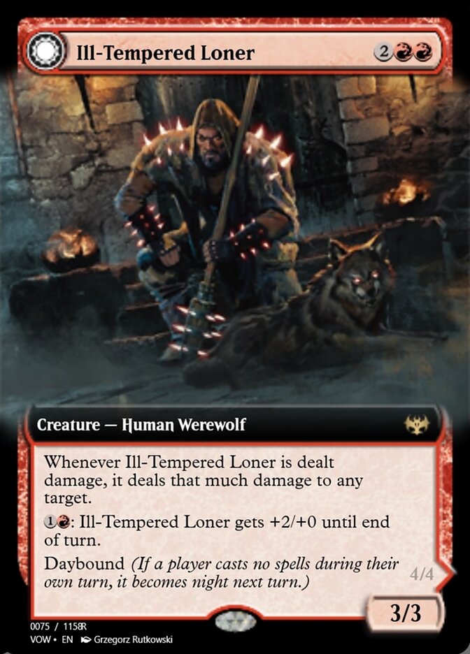 Ill-Tempered Loner // Howlpack Avenger (Magic Online Promos #95389)