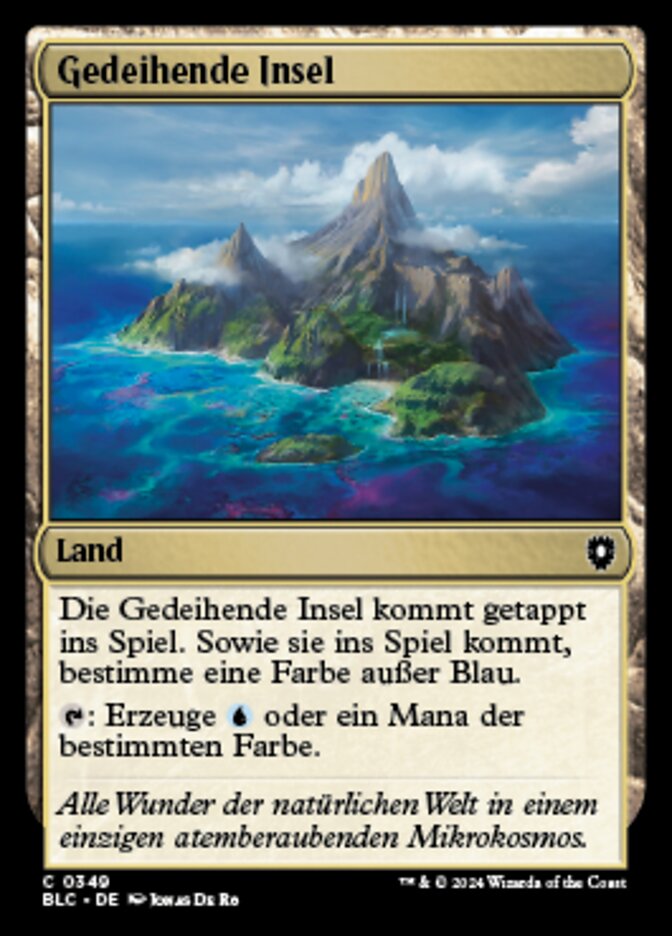 Gedeihende Insel