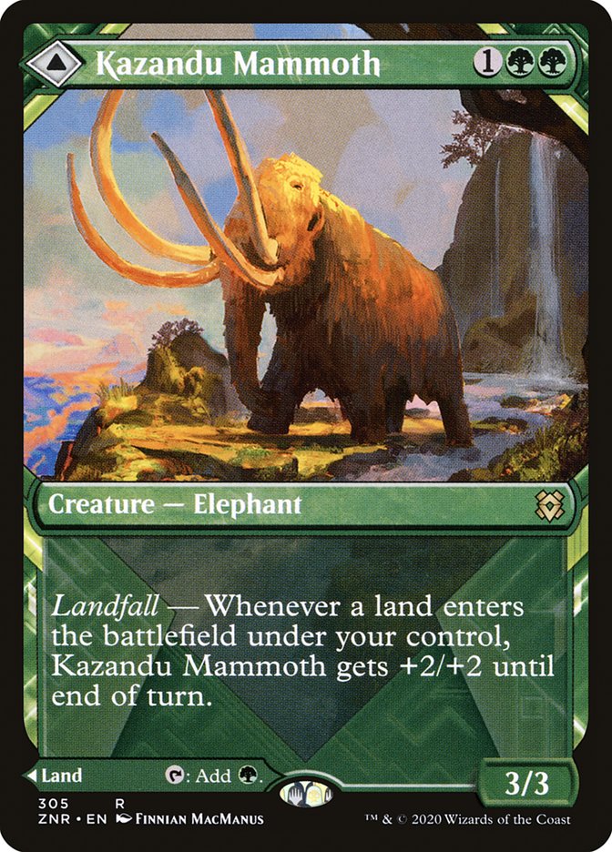 Kazandu Mammoth // Kazandu Valley (Zendikar Rising #305)