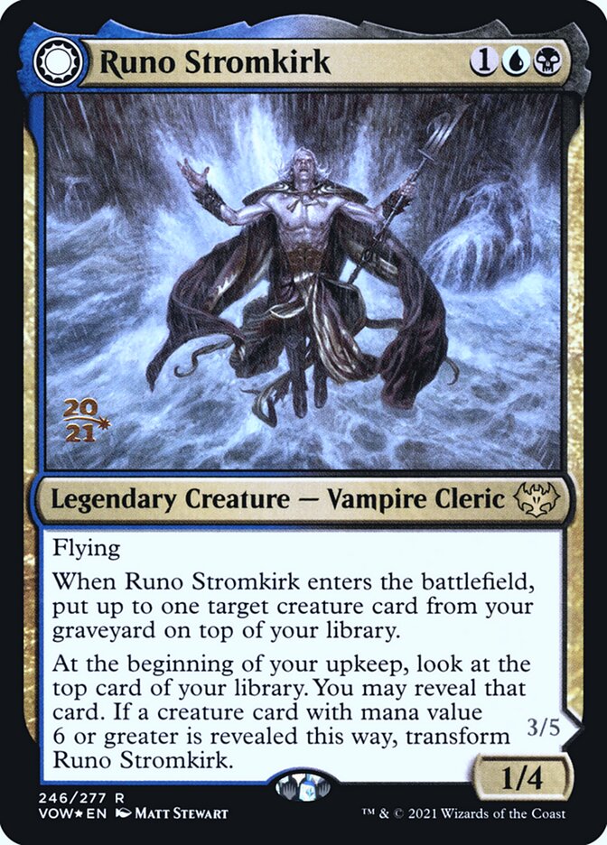 Runo Stromkirk // Krothuss, Lord of the Deep (Innistrad: Crimson Vow Promos #246s)