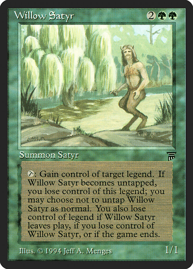 Willow Satyr · Legends (LEG) #212 · Scryfall Magic The Gathering 